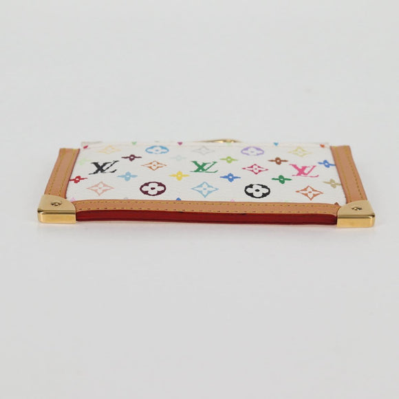 LOUIS VUITTON Multicolor Pochette Cles Muntbuidel Wit M92655 LV Auth 131840V