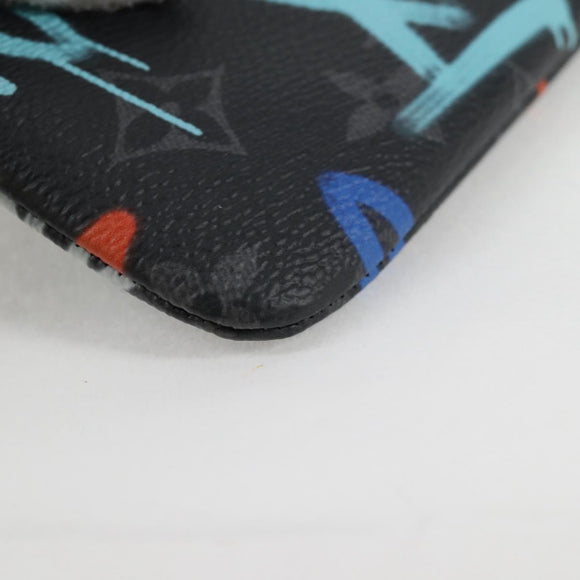 LOUIS VUITTON Eclipse Multicolor Pochette Cles Coin Purse M81795 Auth 131843M