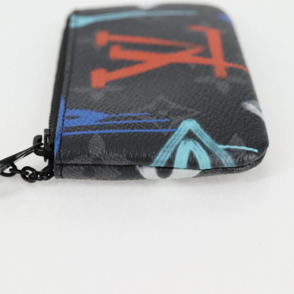 LOUIS VUITTON Eclipse Multicolor Pochette Cles Coin Purse M81795 Auth 131843M