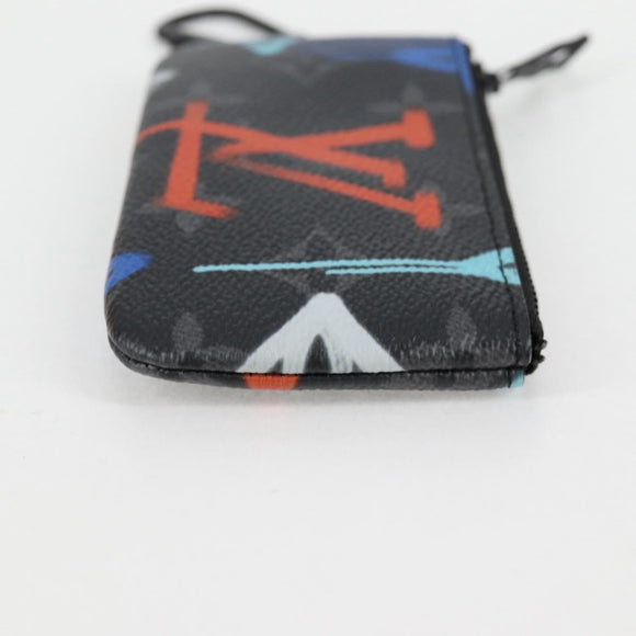 LOUIS VUITTON Eclipse Multicolor Pochette Cles Coin Purse M81795 Auth 131843M