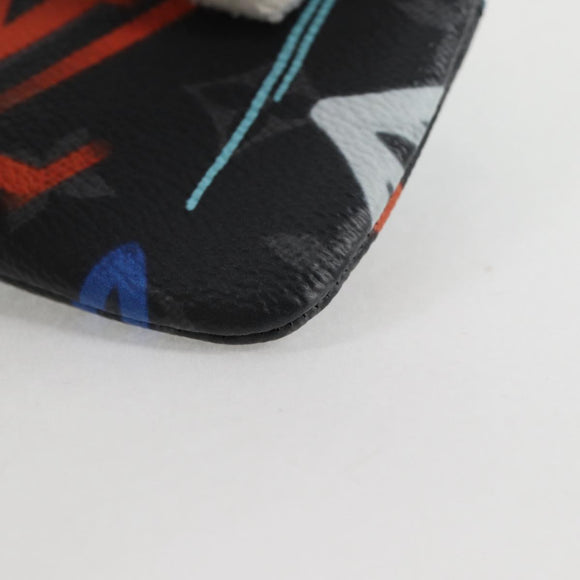 LOUIS VUITTON Eclipse Multicolor Pochette Cles Coin Purse M81795 Auth 131843M