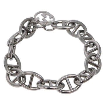 GUCCI Anchor Chain Bracelet metal Silver Auth 131854