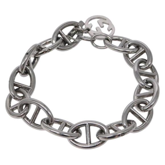 GUCCI Anchor Chain Bracelet metal Silver Auth 131854
