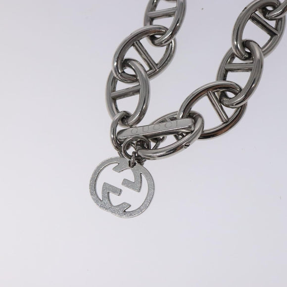 GUCCI Anchor Chain Bracelet metal Silver Auth 131854