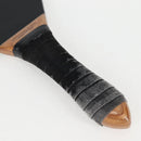 CHANEL Club Case Wood Racket and Rubber ball set Black CC Auth 131858V-4