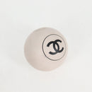 CHANEL Club Case Wood Racket and Rubber ball set Black CC Auth 131858V-6