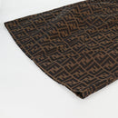 FENDI Zucca Canvas Skirt Black Brown Auth 131861V-4
