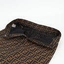 FENDI Zucca Canvas Skirt Black Brown Auth 131861V-7