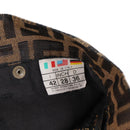 FENDI Zucca Canvas Skirt Black Brown Auth 131861V-8