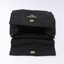 PRADA Hand Bag Nylon Black Gold Auth 131867-18