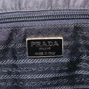 PRADA Hand Bag Nylon Black Gold Auth 131867-19