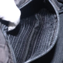 PRADA Hand Bag Nylon Black Gold Auth 131867-22