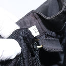 PRADA Hand Bag Nylon Black Gold Auth 131867-11