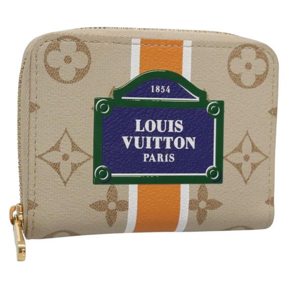 LOUIS VUITTON Monopanum Zippy Coin Purse Coin Purse Beige M82691 LV Auth 131875