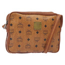 MCM Logogram Vicetos Shoulder Bag PVC Brown Gold Auth 131889-1