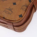 MCM Logogram Vicetos Shoulder Bag PVC Brown Gold Auth 131889-12