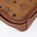 MCM Logogram Vicetos Shoulder Bag PVC Brown Gold Auth 131889-13
