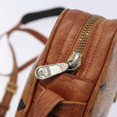 MCM Logogram Vicetos Shoulder Bag PVC Brown Gold Auth 131889-15