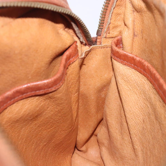 MCM Logogram Vicetos Shoulder Bag PVC Brown Gold Auth 131889