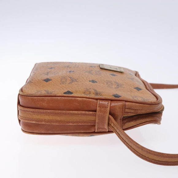 MCM Logogram Vicetos Shoulder Bag PVC Brown Gold Auth 131889
