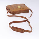 MCM Logogram Vicetos Shoulder Bag PVC Brown Gold Auth 131889-7