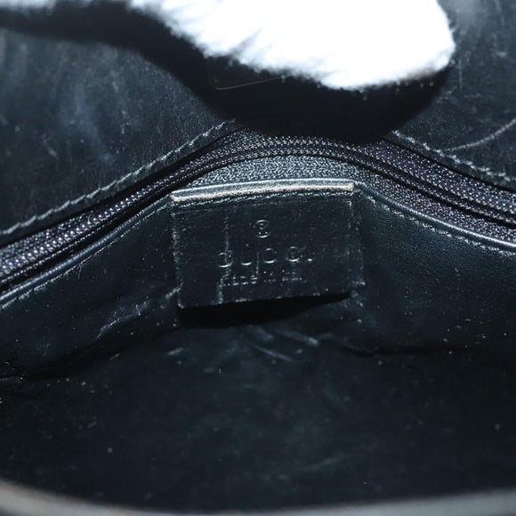 GUCCI Shoulder Bag Wool Black Silver 001 3193 Auth 131899