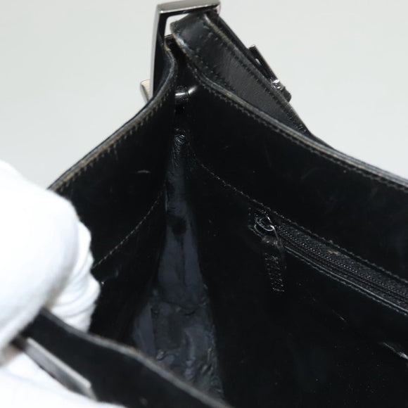 GUCCI Shoulder Bag Wool Black Silver 001 3193 Auth 131899