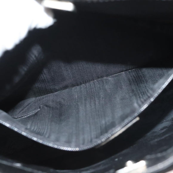 GUCCI Shoulder Bag Wool Black Silver 001 3193 Auth 131899