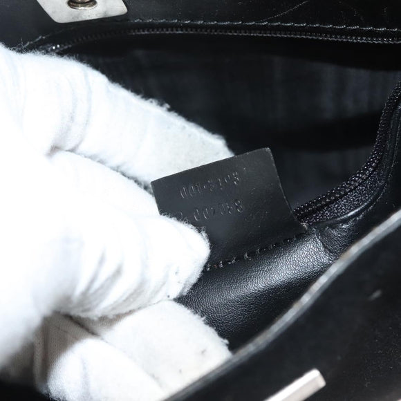 GUCCI Shoulder Bag Wool Black Silver 001 3193 Auth 131899