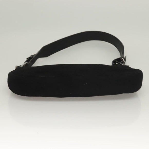 GUCCI Shoulder Bag Wool Black Silver 001 3193 Auth 131899