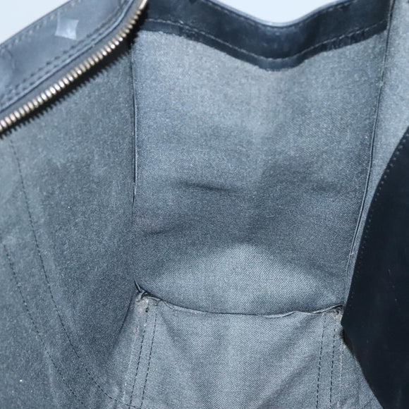 MCM Logogram Vicetos Tote Bag PVC Black Gold Auth 131900