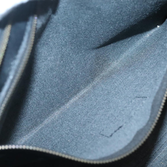 MCM Logogram Vicetos Tote Bag PVC Black Gold Auth 131900