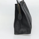 MCM Logogram Vicetos Tote Bag PVC Black Gold Auth 131900-5