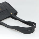 MCM Logogram Vicetos Tote Bag PVC Black Gold Auth 131900-7