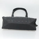 MCM Logogram Vicetos Tote Bag PVC Black Gold Auth 131900-9