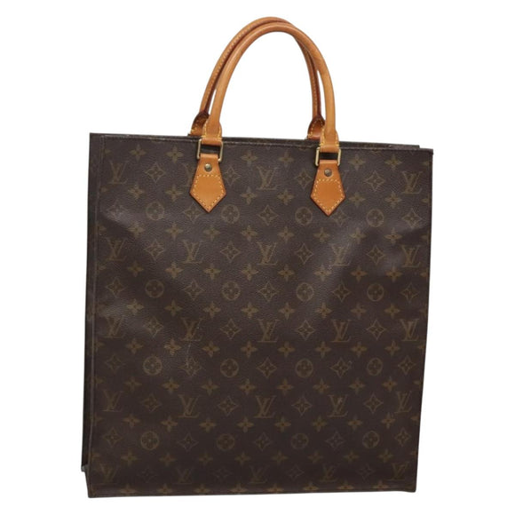 LOUIS VUITTON Monogram Sac Plat Hand Bag M51140 LV Auth 131903