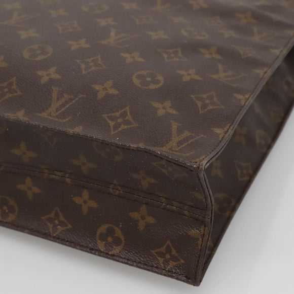 LOUIS VUITTON Monogram Sac Plat Hand Bag M51140 LV Auth 131903