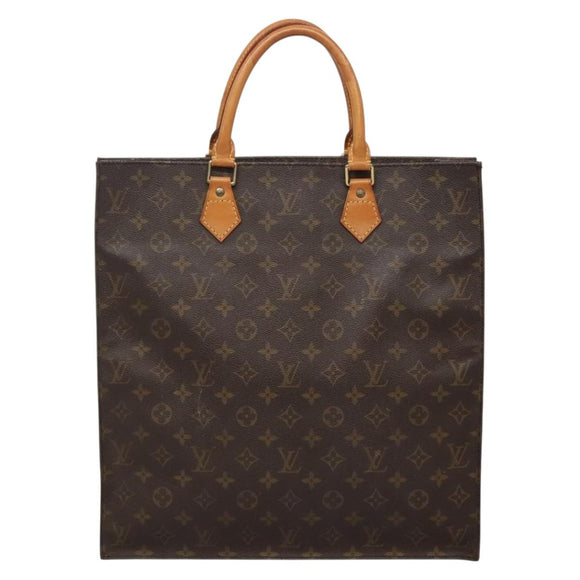 LOUIS VUITTON Monogram Sac Plat Hand Bag M51140 LV Auth 131903