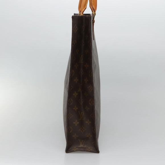 LOUIS VUITTON Monogram Sac Plat Hand Bag M51140 LV Auth 131903