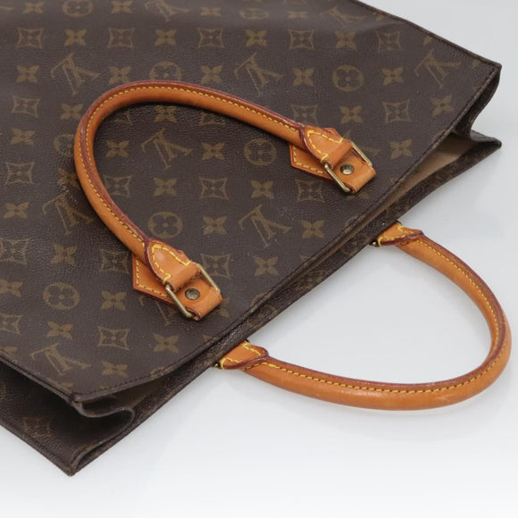 LOUIS VUITTON Monogram Sac Plat Hand Bag M51140 LV Auth 131903