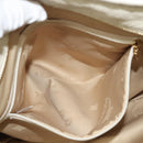 MCM Logogram Vicetos Tote Bag Leather White Gold Auth 131924-21