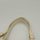 MCM Logogram Vicetos Tote Bag Leather White Gold Auth 131924-8