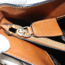 PRADA Chain Shoulder Bag Leather Brown Gold Auth 131928-24