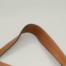 PRADA Chain Shoulder Bag Leather Brown Gold Auth 131928-8