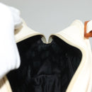 SAINT LAURENT Hand Bag Leather Cream Auth 131938-19