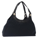 GUCCI GG Canvas Shoulder Bag Black Gold 154981 Auth 131939-1