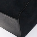 GUCCI GG Canvas Shoulder Bag Black Gold 154981 Auth 131939-9