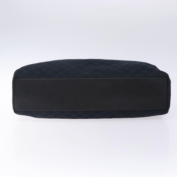 GUCCI GG Canvas Shoulder Bag Black Gold 154981 Auth 131939