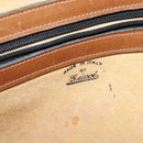 GUCCI Micro GG Canvas Shoulder Bag Vintage Black Gold Auth 131940-16