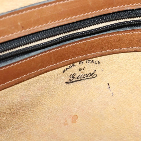 GUCCI Micro GG Canvas Shoulder Bag Vintage Black Gold Auth 131940